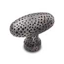 RK International [CK-9312-DN] Solid Brass Cabinet Knob - Slim Egg w/ Divet Indents - Distressed Nickel Finish - 1 3/8" L