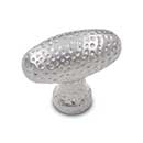 RK International [CK-9312-P] Solid Brass Cabinet Knob - Slim Egg w/ Divet Indents - Satin Nickel Finish - 1 3/8" L