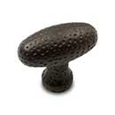 RK International [CK-9312-RB] Solid Brass Cabinet Knob - Slim Egg w/ Divet Indents - Oil Rubbed Bronze Finish - 1 3/8" L