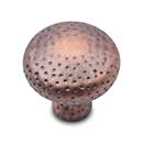 RK International [CK-9315-DC] Solid Brass Cabinet Knob - Solid Round w/ Divet Indents - Distressed Copper Finish - 1 1/4" Dia.