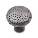 RK International [CK-9315-DN] Solid Brass Cabinet Knob - Solid Round w/ Divet Indents - Distressed Nickel Finish - 1 1/4" Dia.