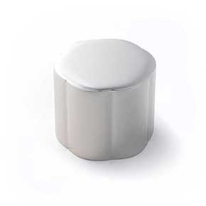 RK International [CK-745-PN] Solid Brass Cabinet Knob - Florian Series - Polished Nickel Finish - 1 3/8" Dia.