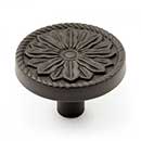 RK International [CK-182-RB] Solid Brass Cabinet Knob - Flower - Oil Rubbed Bronze Finish - 1 1/4" Dia.