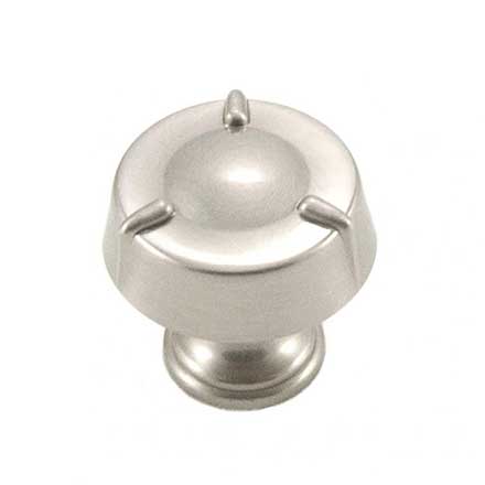 RK International [CK-126-P] Die Cast Zinc Cabinet Knob - Fullerton Series - Circle w/ Three Lines - Small - Satin Nickel Finish - 1 1/4" Dia.