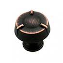 RK International [CK-126-VB] Die Cast Zinc Cabinet Knob - Fullerton Series - Circle w/ Three Lines - Small - Valencia Bronze Finish - 1 1/4" Dia.