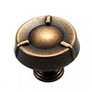 RK International [CK-127-BE] Die Cast Zinc Cabinet Knob - Fullerton Series - Circle w/ Three Lines - Large - Brushed English Finish - 1 1/2" Dia.