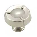 RK International [CK-127-P] Die Cast Zinc Cabinet Knob - Fullerton Series - Circle w/ Three Lines - Large - Satin Nickel Finish - 1 1/2" Dia.
