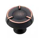 RK International [CK-127-VB] Die Cast Zinc Cabinet Knob - Fullerton Series - Circle w/ Three Lines - Large - Valencia Bronze Finish - 1 1/2" Dia.