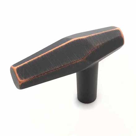 RK International [CK-725-VB] Solid Brass Cabinet T-Knob - Gibraltar Series - Valencia Bronze Finish - 2" L