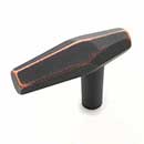RK International [CK-725-VB] Solid Brass Cabinet T-Knob - Gibraltar Series - Valencia Bronze Finish - 2" L