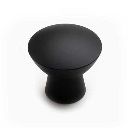 RK International [CK-726-BL] Solid Brass Cabinet Knob - Gibraltar Series - Flat Black Finish - 1 1/2&quot; Dia.