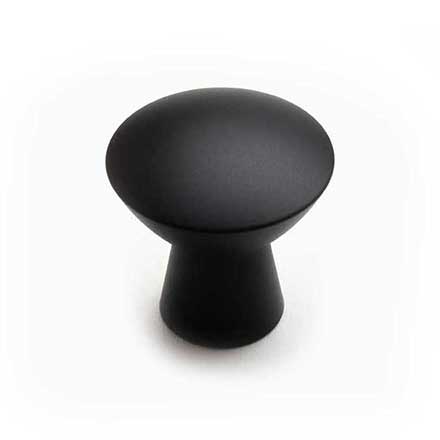 RK International [CK-727-BL] Solid Brass Cabinet Knob - Gibraltar Series - Flat Black Finish - 1 1/4" Dia.