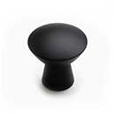 RK International [CK-727-BL] Solid Brass Cabinet Knob - Gibraltar Series - Flat Black Finish - 1 1/4&quot; Dia.