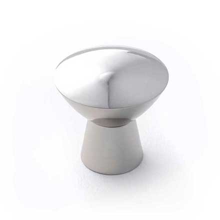 RK International [CK-727-PN] Solid Brass Cabinet Knob - Gibraltar Series - Polished Nickel Finish - 1 1/4" Dia.