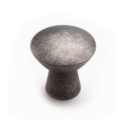 RK International [CK-727-WN] Solid Brass Cabinet Knob - Gibraltar Series - Weathered Nickel Finish - 1 1/4" Dia.