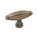 RK International [CK-9309-AE] Solid Brass Cabinet Knob - Large Indian Drum - Antique English Finish - 2 1/4&quot; L