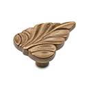 RK International [CK-202-AE] Solid Brass Cabinet Knob - Leaf - Antique English Finish - 1 3/4" L