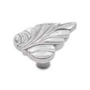RK International [CK-202-P] Solid Brass Cabinet Knob - Leaf - Satin Nickel Finish - 1 3/4" L