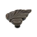 RK International [CK-202-RB] Solid Brass Cabinet Knob - Leaf - Oil Rubbed Bronze Finish - 1 3/4" L