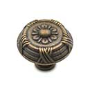 RK International [CK-753-AE] Solid Brass Cabinet Knob - Large Crosses &amp; Petals - Antique English Finish - 1 1/2&quot; Dia.