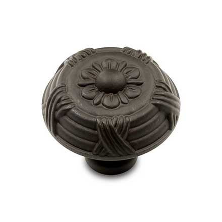 RK International [CK-753-RB] Solid Brass Cabinet Knob - Large Crosses &amp; Petals - Oil Rubbed Bronze Finish - 1 1/2" Dia.