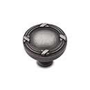 RK International [CK-755-DN] Solid Brass Cabinet Knob - Lines &amp; Crosses - Distressed Nickel Finish - 1 1/4&quot; Dia.
