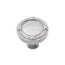 RK International [CK-755-P] Solid Brass Cabinet Knob - Lines &amp; Crosses - Satin Nickel Finish - 1 1/4&quot; Dia.