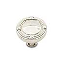 RK International [CK-755-PN] Solid Brass Cabinet Knob - Lines &amp; Crosses - Polished Nickel Finish - 1 1/4&quot; Dia.