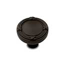 RK International [CK-755-RB] Solid Brass Cabinet Knob - Lines &amp; Crosses - Oil Rubbed Bronze Finish - 1 1/4&quot; Dia.