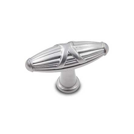 RK International [CK-756-P] Solid Brass Cabinet Knob - Large Crossed Indian Drum - Satin Nickel Finish - 2 1/4" L
