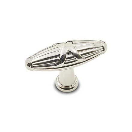 RK International [CK-756-PN] Solid Brass Cabinet Knob - Large Crossed Indian Drum - Polished Nickel Finish - 2 1/4" L