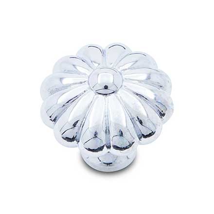 RK International [CK-3248-C] Solid Brass Cabinet Knob - Large Melon - Polished Chrome Finish - 1 1/2" Dia.