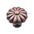 RK International [CK-3248-DC] Solid Brass Cabinet Knob - Large Melon - Distressed Copper Finish - 1 1/2" Dia.