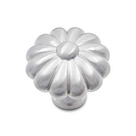 RK International [CK-3248-P] Solid Brass Cabinet Knob - Large Melon - Satin Nickel Finish - 1 1/2" Dia.
