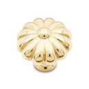 RK International [CK-3248-T] Solid Brass Cabinet Knob - Large Melon - Polished Brass Finish - 1 1/2" Dia.