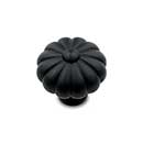 RK International [CK-3249-BL] Solid Brass Cabinet Knob - Small Melon - Black Finish - 1 1/4" Dia.
