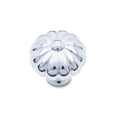 RK International [CK-3249-C] Solid Brass Cabinet Knob - Small Melon - Polished Chrome Finish - 1 1/4" Dia.