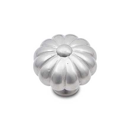 RK International [CK-3249-P] Solid Brass Cabinet Knob - Small Melon - Satin Nickel Finish - 1 1/4" Dia.