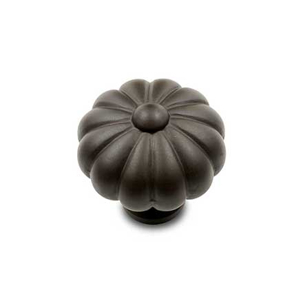 RK International [CK-3249-RB] Solid Brass Cabinet Knob - Small Melon - Oil Rubbed Bronze Finish - 1 1/4" Dia.