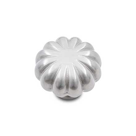 RK International [CK-3249-SP] Solid Brass Cabinet Knob - Smooth Melon - Satin Nickel Finish - 1 1/4" Dia.