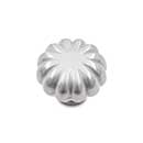 RK International [CK-3249-SP] Solid Brass Cabinet Knob - Smooth Melon - Satin Nickel Finish - 1 1/4" Dia.