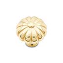 RK International [CK-3249-T] Solid Brass Cabinet Knob - Small Melon - Polished Brass Finish - 1 1/4" Dia.