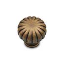 RK International [CK-3250-AE] Solid Brass Cabinet Knob - Smooth Melon - Antique English Finish - 1 1/4" Dia.