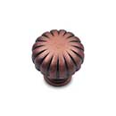 RK International [CK-3250-DC] Solid Brass Cabinet Knob - Smooth Melon - Distressed Copper Finish - 1 1/4" Dia.
