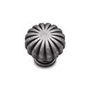 RK International [CK-3250-DN] Solid Brass Cabinet Knob - Smooth Melon - Distressed Nickel Finish - 1 1/4" Dia.