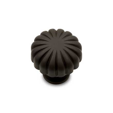 RK International [CK-3250-RB] Solid Brass Cabinet Knob - Smooth Melon - Oil Rubbed Bronze Finish - 1 1/4" Dia.