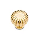 RK International [CK-3250-T] Solid Brass Cabinet Knob - Smooth Melon - Polished Brass Finish - 1 1/4" Dia.