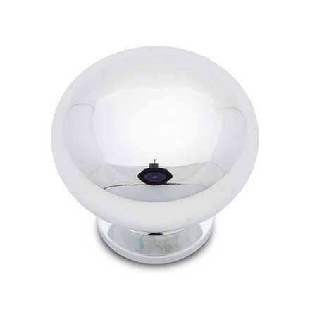 RK International [CK-1117-C] Solid Brass Cabinet Knob - Fat Mushroom - Polished Chrome Finish - 1 1/4" Dia.