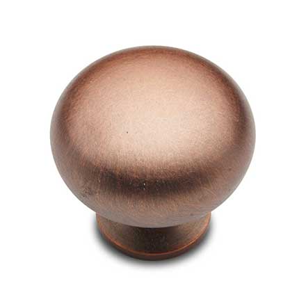 RK International [CK-1117-DC] Solid Brass Cabinet Knob - Fat Mushroom - Distressed Copper Finish - 1 1/4" Dia.