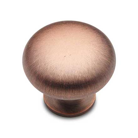 RK International [CK-1118-DC] Solid Brass Cabinet Knob - Thin Mushroom - Distressed Copper Finish - 1 1/4" Dia.